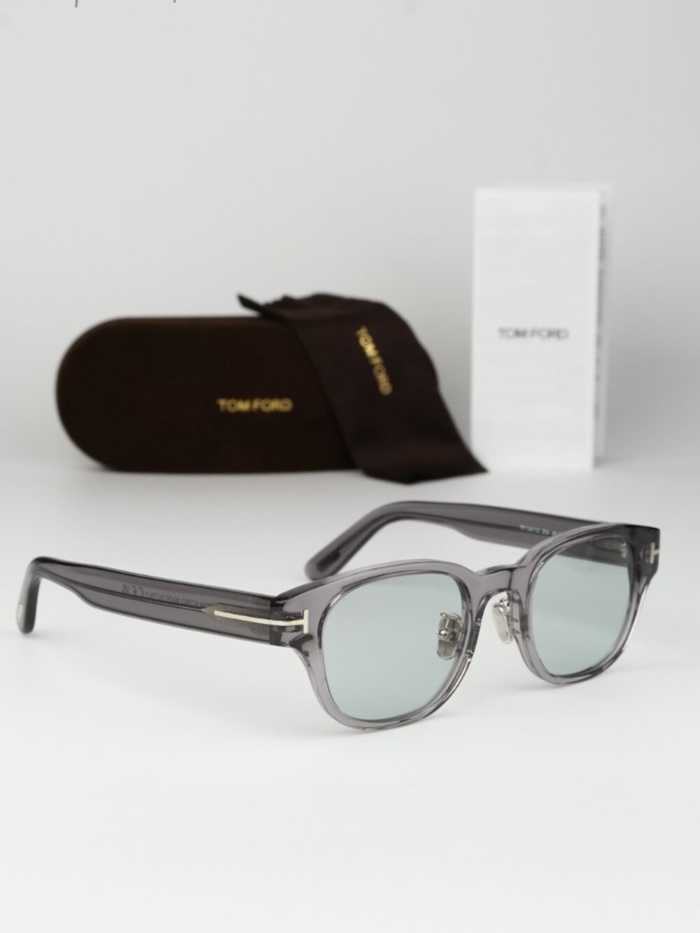 Tom Ford Women Sunglasses Transparent Grey Square FT1041-D/S 20A NEW AUTHENTIC